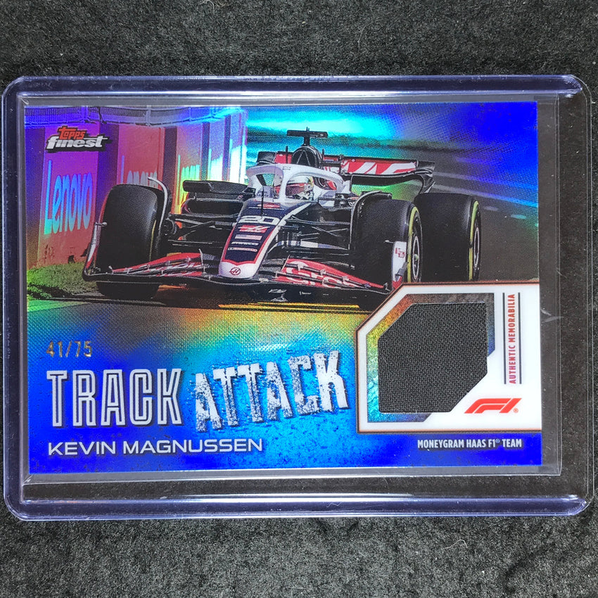 2024 Topps Finest Formula 1 KEVIN MAGNUSSEN Track Attack Relics Blue 41/75
