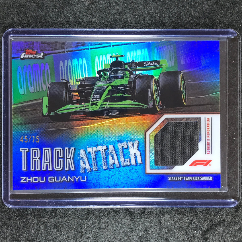 2024 Topps Finest Formula 1 ZHOU GUANYU Track Attack Relics Blue 45/75