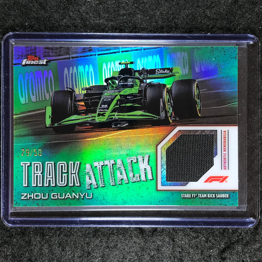 2024 Topps Finest Formula 1 ZHOU GUANYU Track Attack Relics Green 29/50