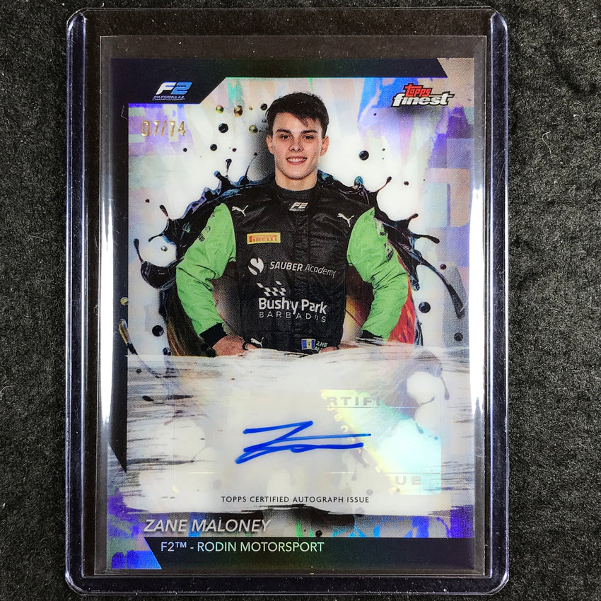 2024 Topps Finest Formula 1 ZANE MALONEY Autographs Base 7/74 #MAL