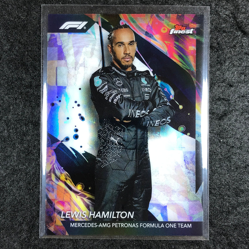 2024 Topps Finest Formula 1 LEWIS HAMILTON Base Uncommon Refractor #196
