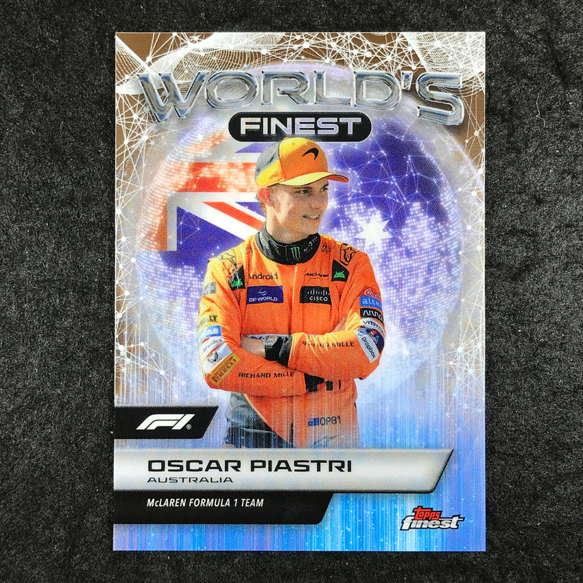 2024 Topps Finest Formula 1 OSCAR PIASTRI World's Finest Base #8