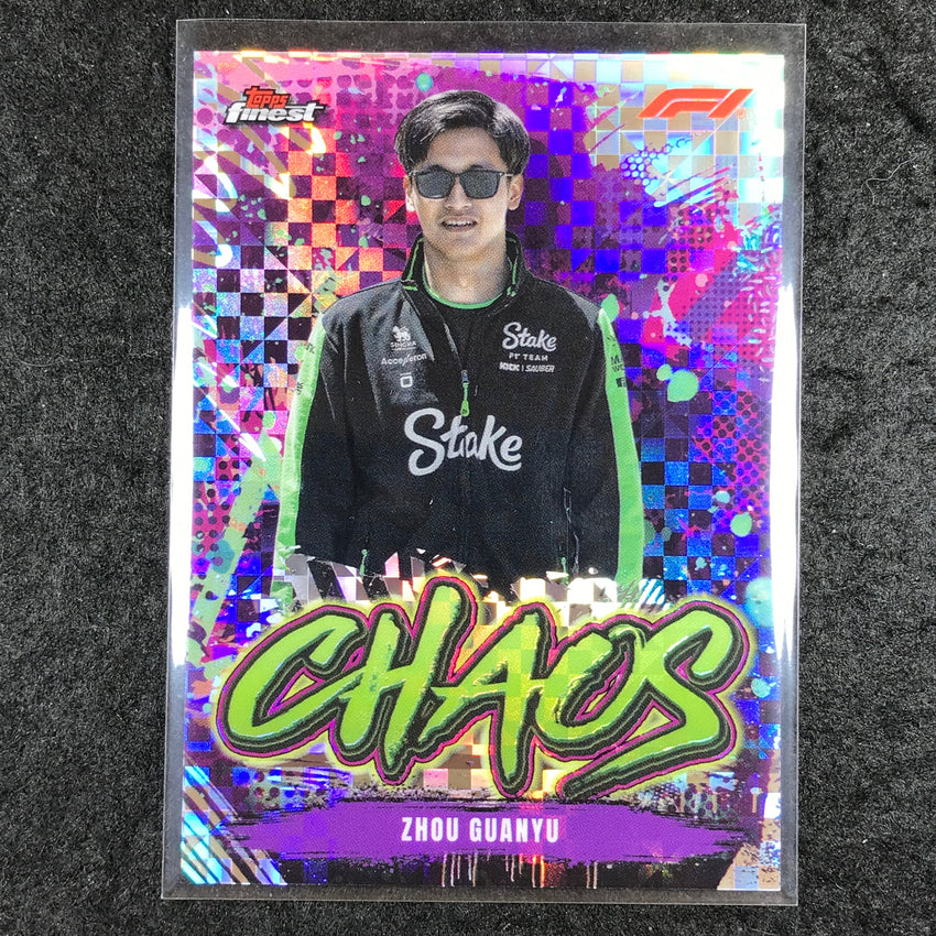 2024 Topps Finest Formula 1 ZHOU GUANYU Chaos Checkerboard #14