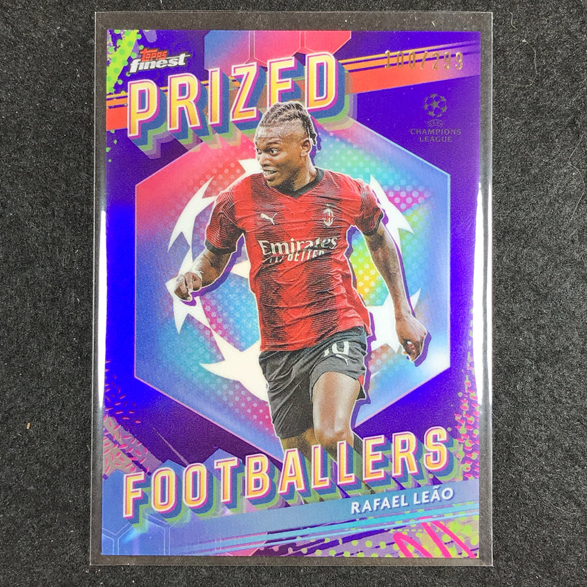 2023-24 UEFA Club Comp Finest RAFAEL LEAO Prized Footballers Purple 100/299