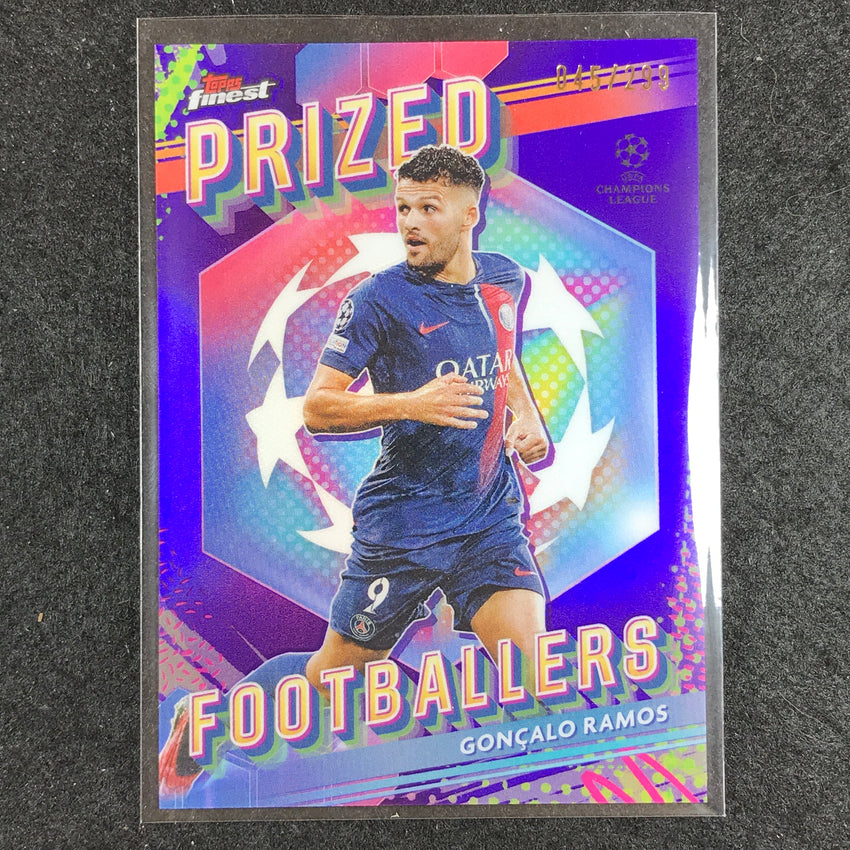 2023-24 UEFA Club Comp Finest GONCALO RAMOS Prized Footballers Purple 45/299