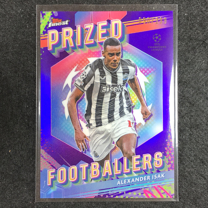 2023-24 UEFA Club Comp Finest ALEXANDER ISAK Prized Footballers Purple 90/299
