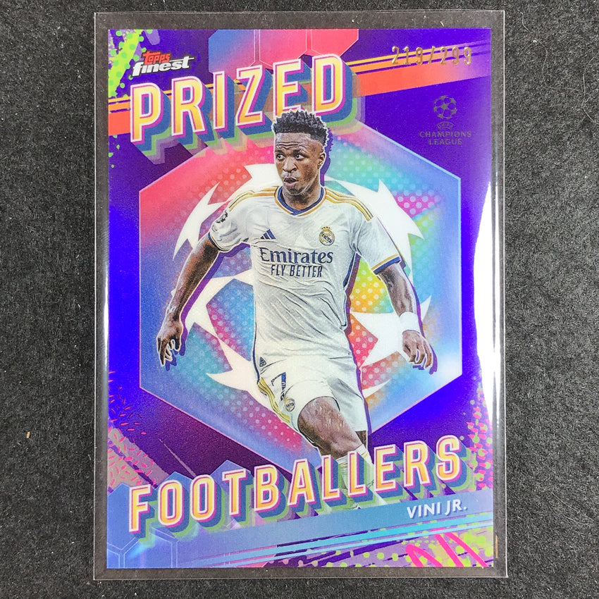 2023-24 UEFA Club Comp Finest VINI JR. Prized Footballers Purple 219/299