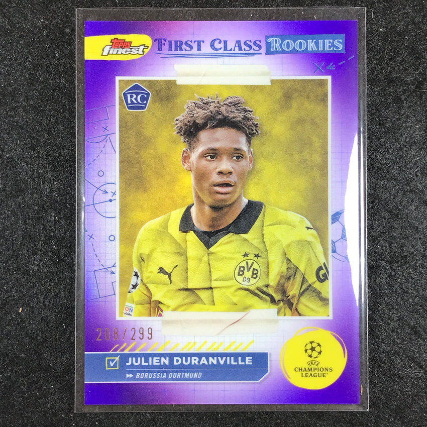 2023-24 UEFA Club Comp Finest DURANVILLE First Class Rookies Purple 208/299