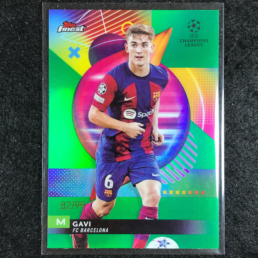 2023-24 UEFA Club Comp Finest GAVI Base Green 82/99 #110