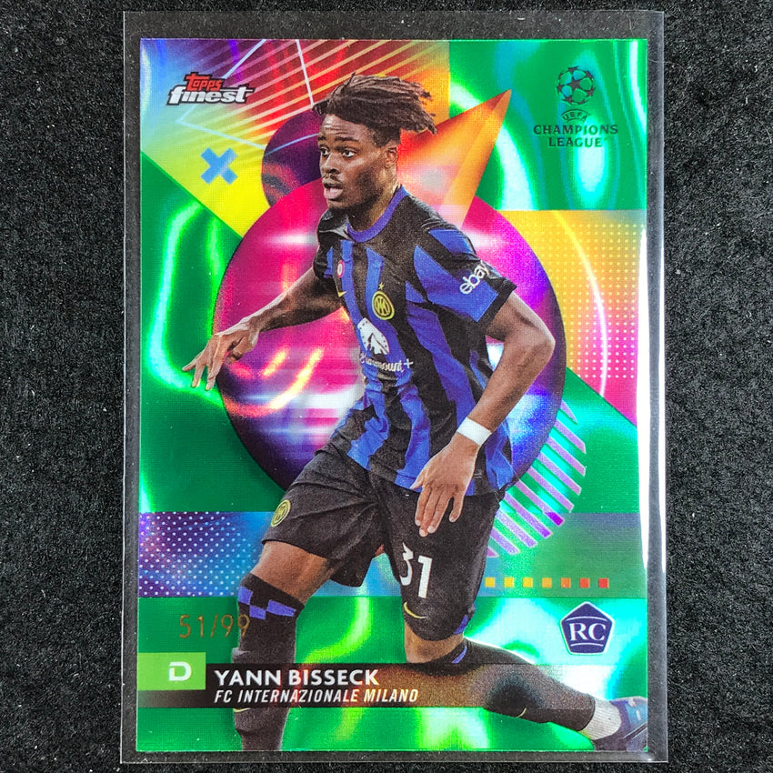 2023-24 UEFA Club Comp Finest YANN BISSECK Rookie Base Green Lava 51/99 #13