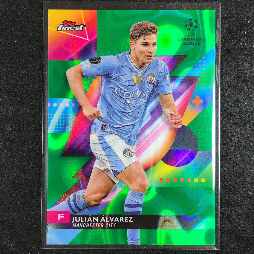 2023-24 UEFA Club Comp Finest JULIAN ALVAREZ Base Green Lava 72/99 #29