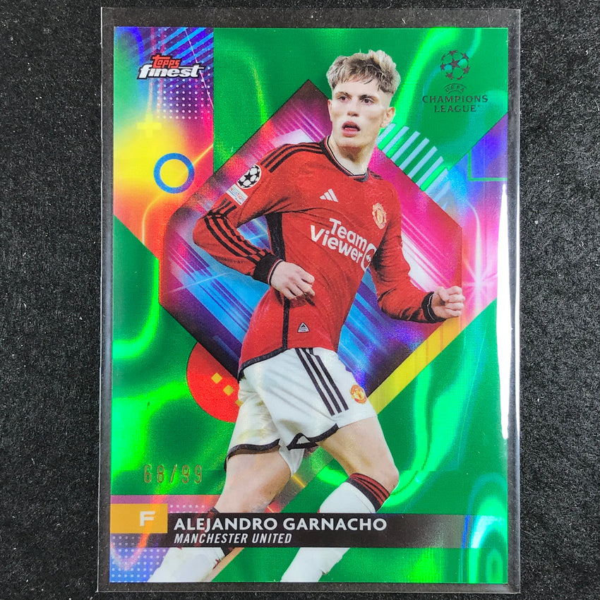 2023-24 UEFA Club Comp Finest ALEJANDRO GARNACHO Base Green Lava 68/99 No. 78
