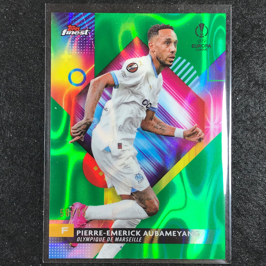 2023-24 UEFA Club Comp Finest PIERRE-EMERICK AUBAMEYANG Green Lava 58/99 #106