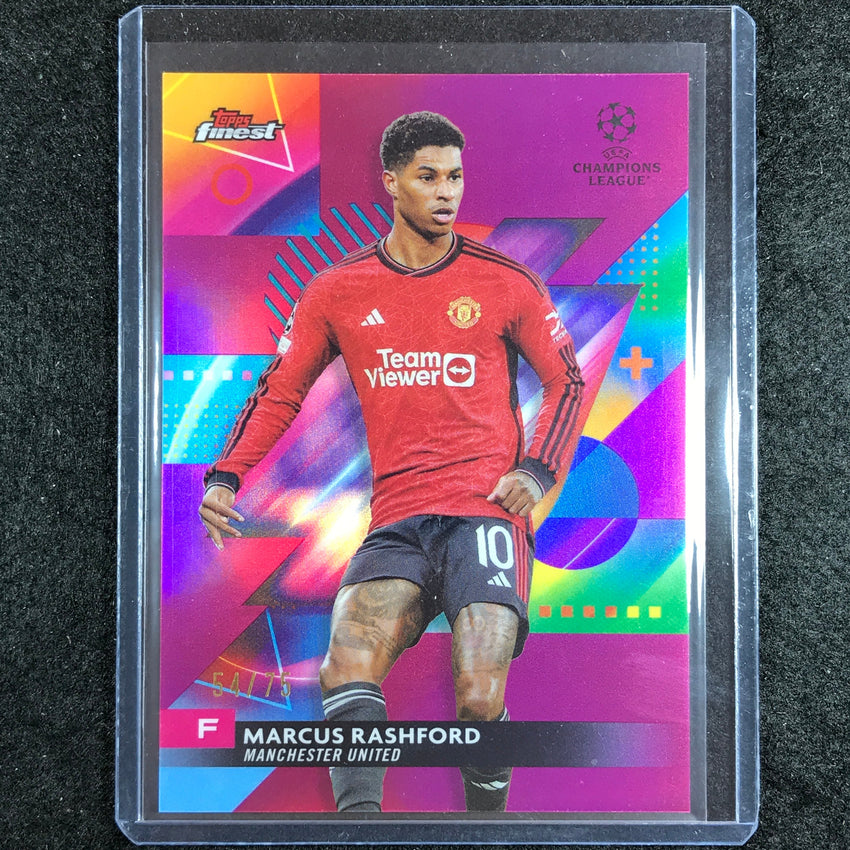 2023-24 UEFA Club Comp Finest MARCUS RASHFORD Base Fuchsia 54/75 #24