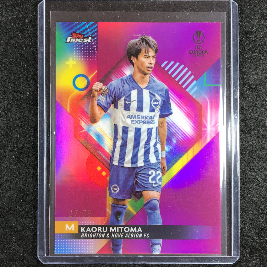 2023-24 UEFA Club Comp Finest KAORU MITOMA Base Fuchsia 27/75 #48