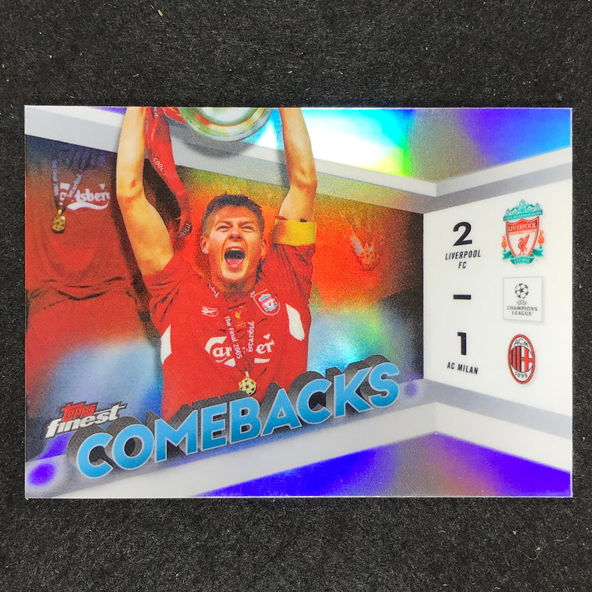 2023-24 UEFA Club Comp Finest LIVERPOOL VS. AC MILAN Finest Comebacks Base #5