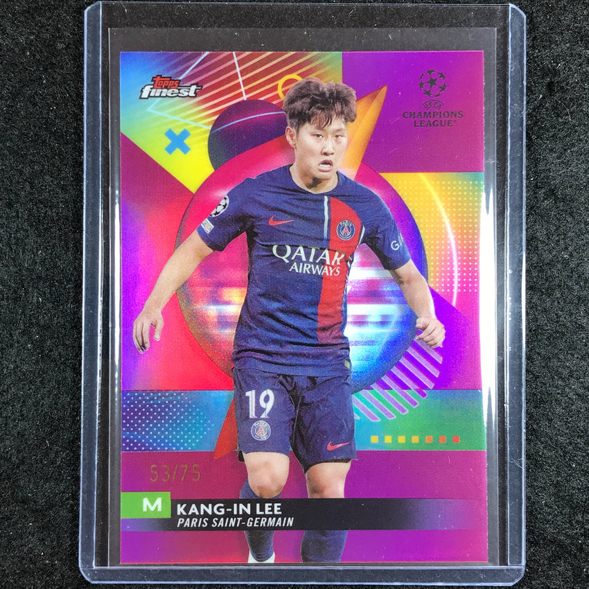 2023-24 UEFA Club Comp Finest KANG-IN LEE Base Fuchsia 53/75 No. 113
