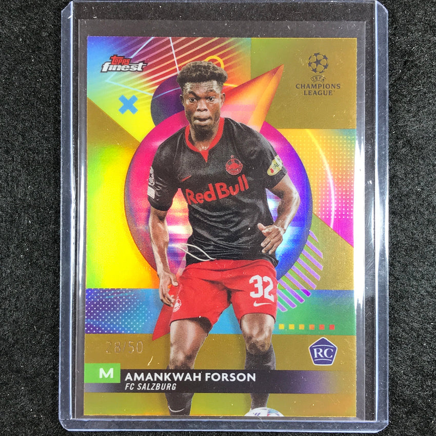 2023-24 UEFA Club Comp Finest AMANKWAH FORSON Rookie Base Gold 28/50 #31