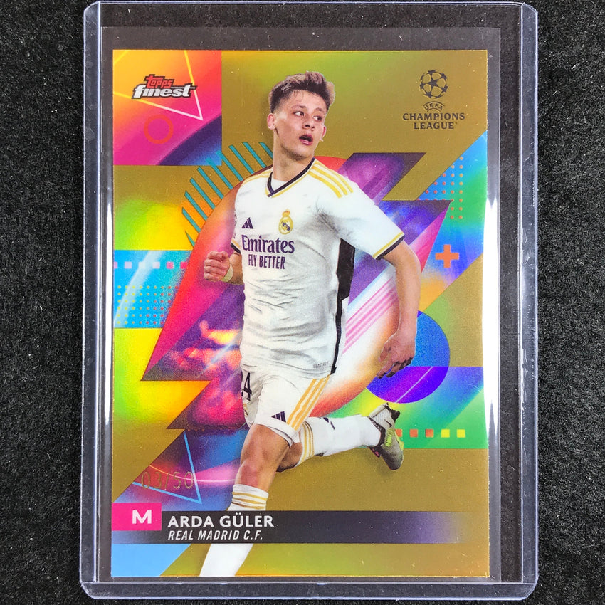 2023-24 UEFA Club Comp Finest ARDA GULER Base Gold 3/50 No. 37