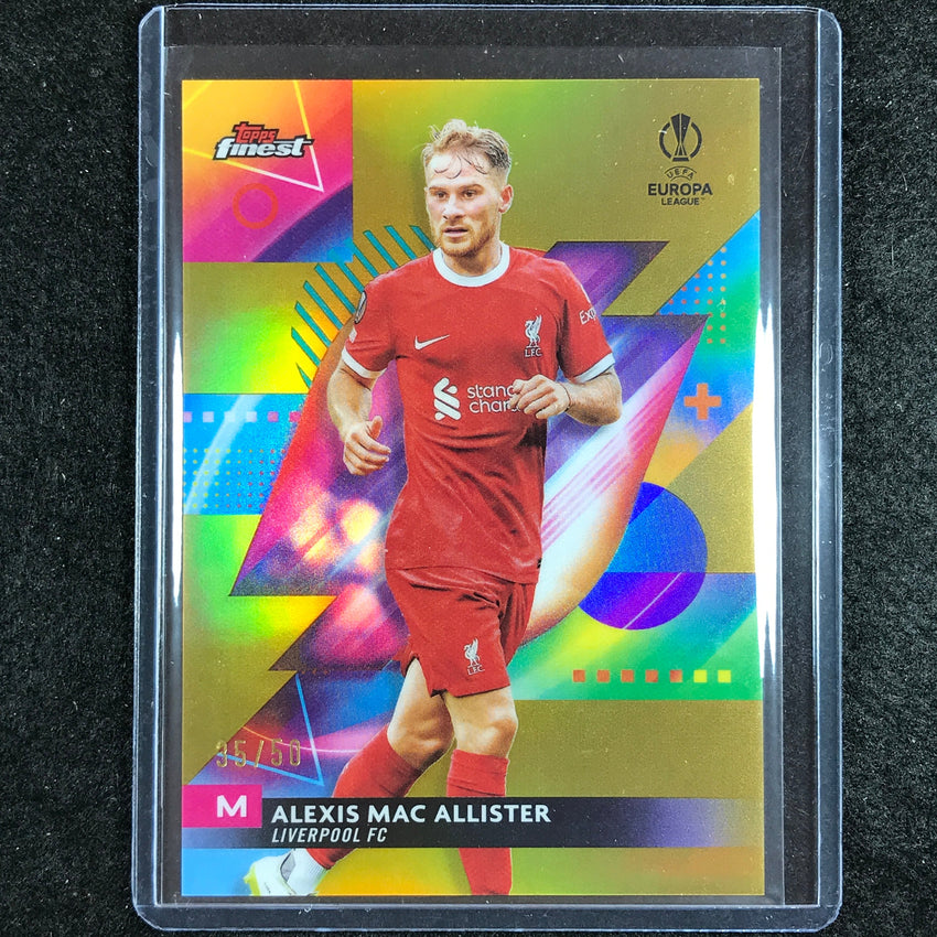 2023-24 UEFA Club Comp Finest ALEXIS MAC ALLISTER Base Gold 35/50 No. 98
