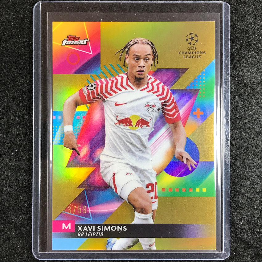 2023-24 UEFA Club Comp Finest XAVI SIMONS Base Gold 33/50 #142