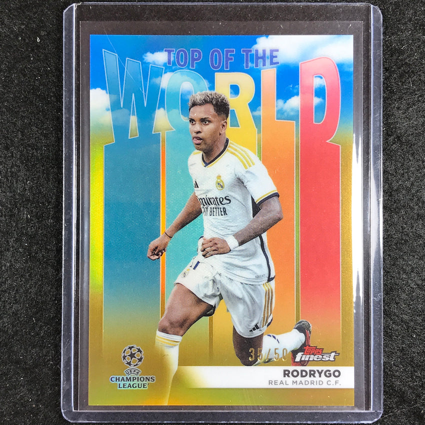 2023-24 UEFA Club Comp Finest RODRYGO Top of the World Gold 35/50