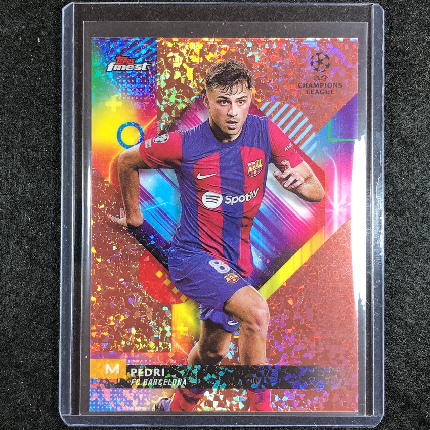 2023-24 UEFA Club Comp Finest PEDRI Base Rose Gold Mini-Diamond 50/50