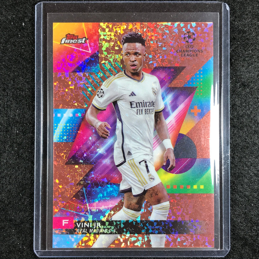 2023-24 UEFA Club Comp Finest VINI JR. Base Rose Gold Mini-Diamond 49/50
