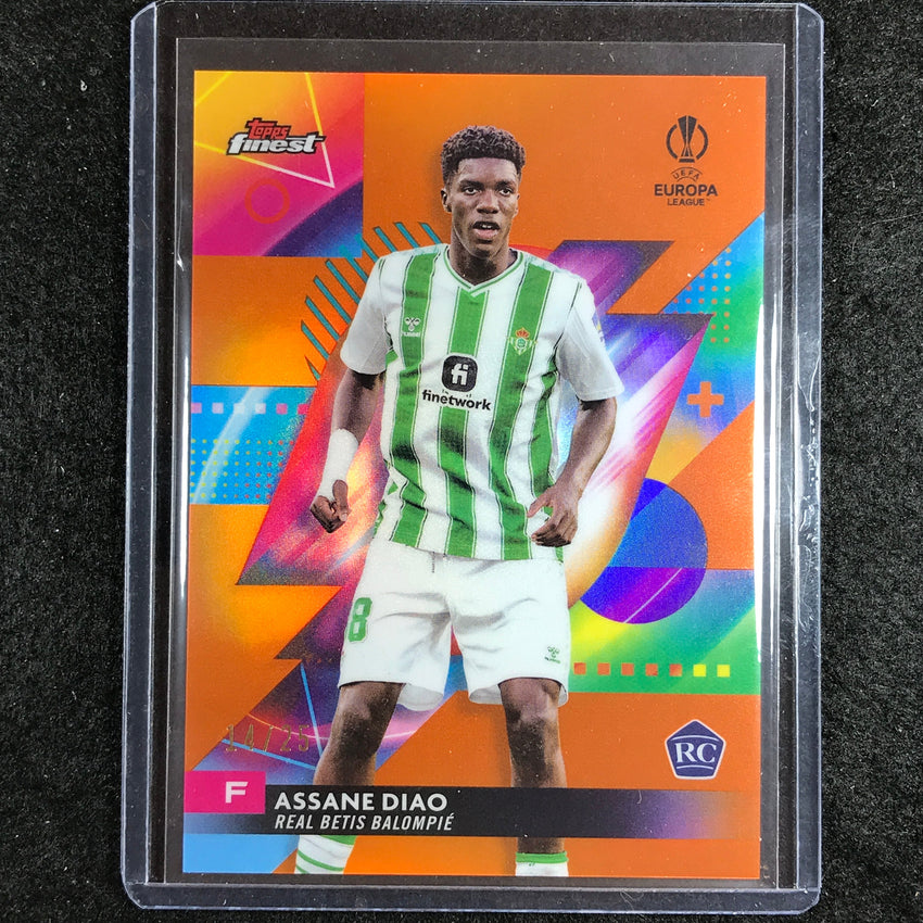 2023-24 UEFA Club Comp Finest ASSANE DIAO Rookie Base Orange 14/25