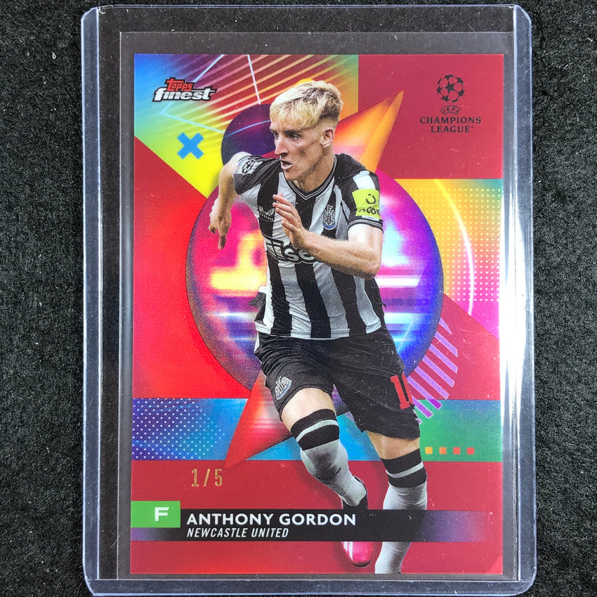 2023-24 UEFA Club Comp Finest ANTHONY GORDON Base Red 1/5