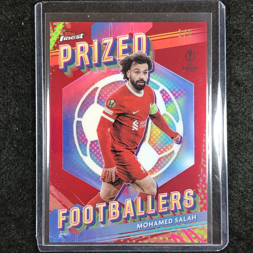 2023-24 UEFA Club Comp Finest MOHAMED SALAH Prized Footballers Red 1/5