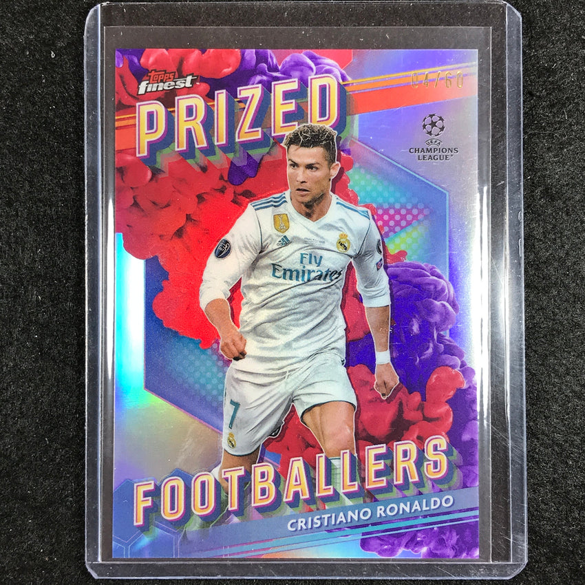 2023-24 UEFA Club Comp Finest CRISTIANO RONALDO Purple Red Fusion SSP 4/60