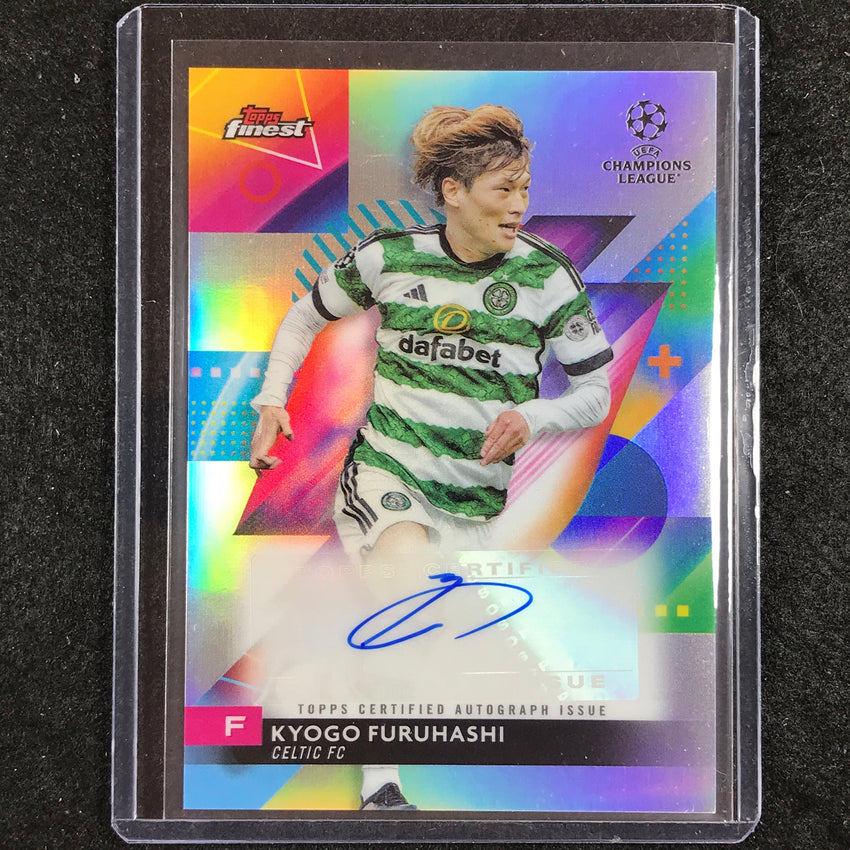 2023-24 UEFA Club Comp Finest KYOGO FURUHASHI Base Auto No. KF