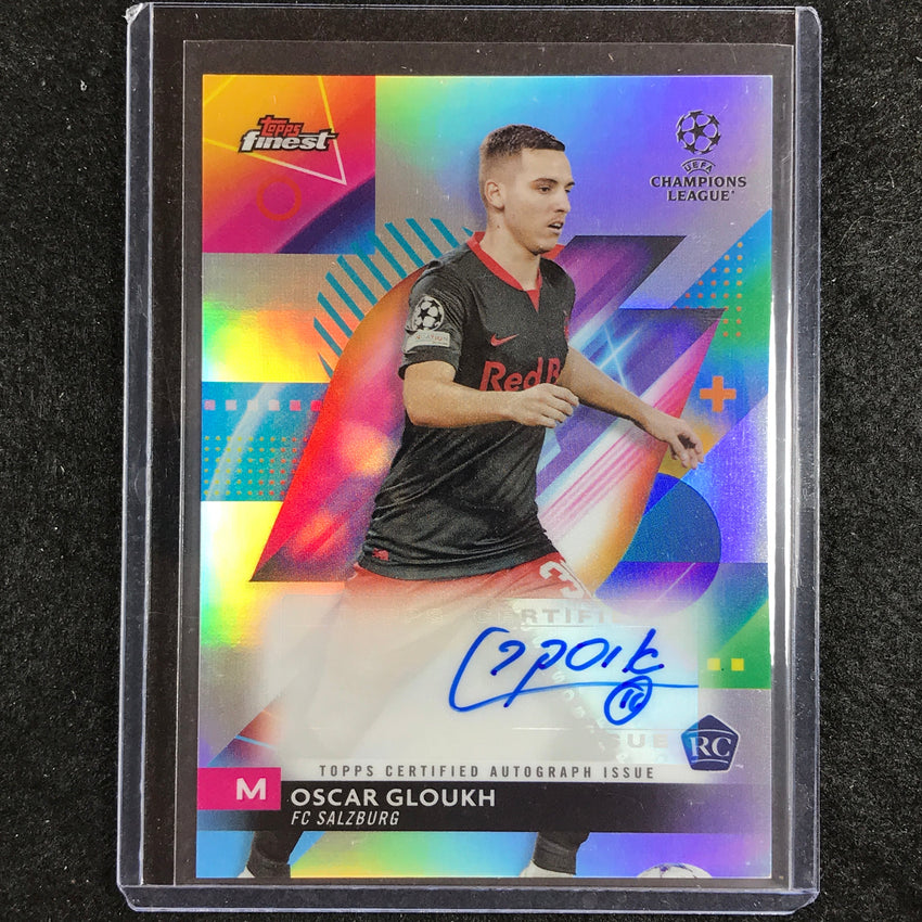 2023-24 UEFA Club Comp Finest OSCAR GLOUKH Base Rookie Auto No. OG