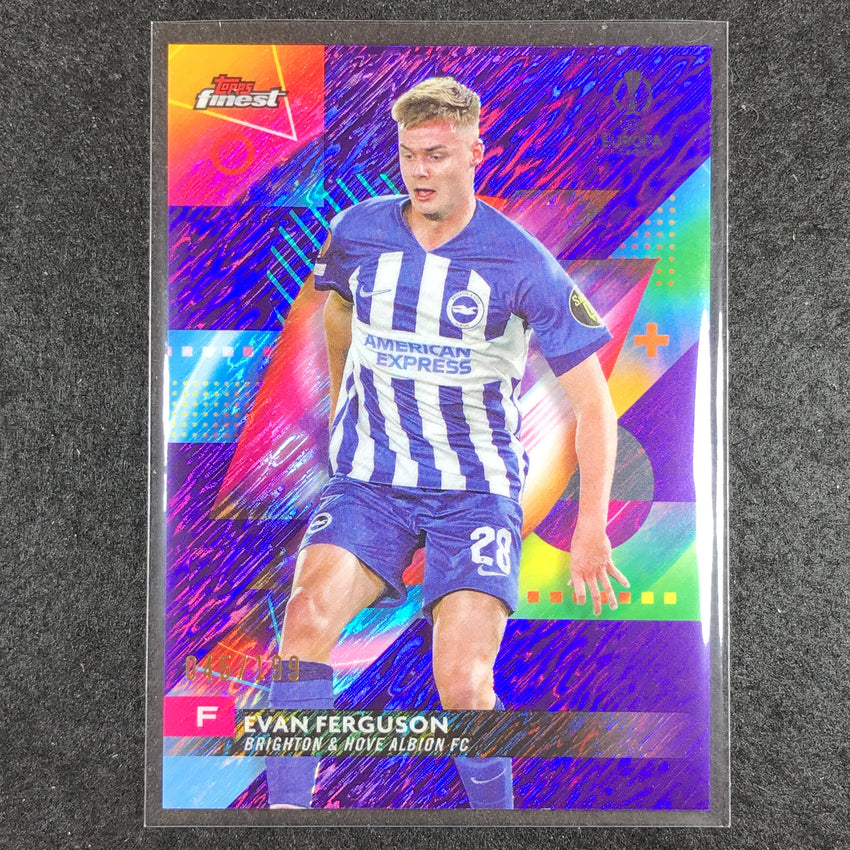 2023-24 UEFA Club Comp Finest EVAN FERGUSON Base Purple Shimmer 45/199 #23