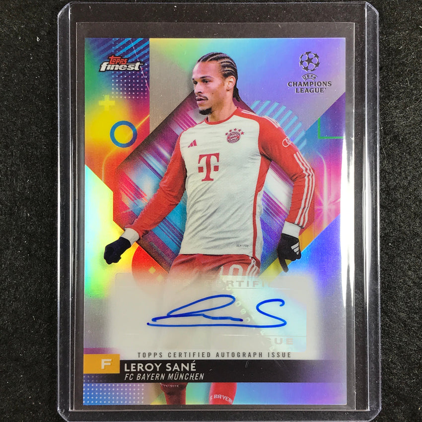 2023-24 UEFA Club Comp Finest LEROY SANE Base Auto No. SA