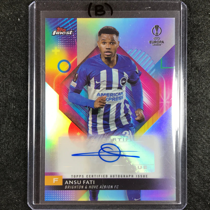 2023-24 UEFA Club Comp Finest ANSU FATI Base Auto No. AF (B)