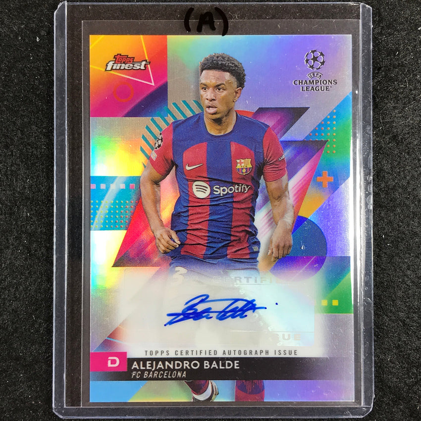 2023-24 UEFA Club Comp Finest ALEJANDRO BALDE Base Auto #AN (A)