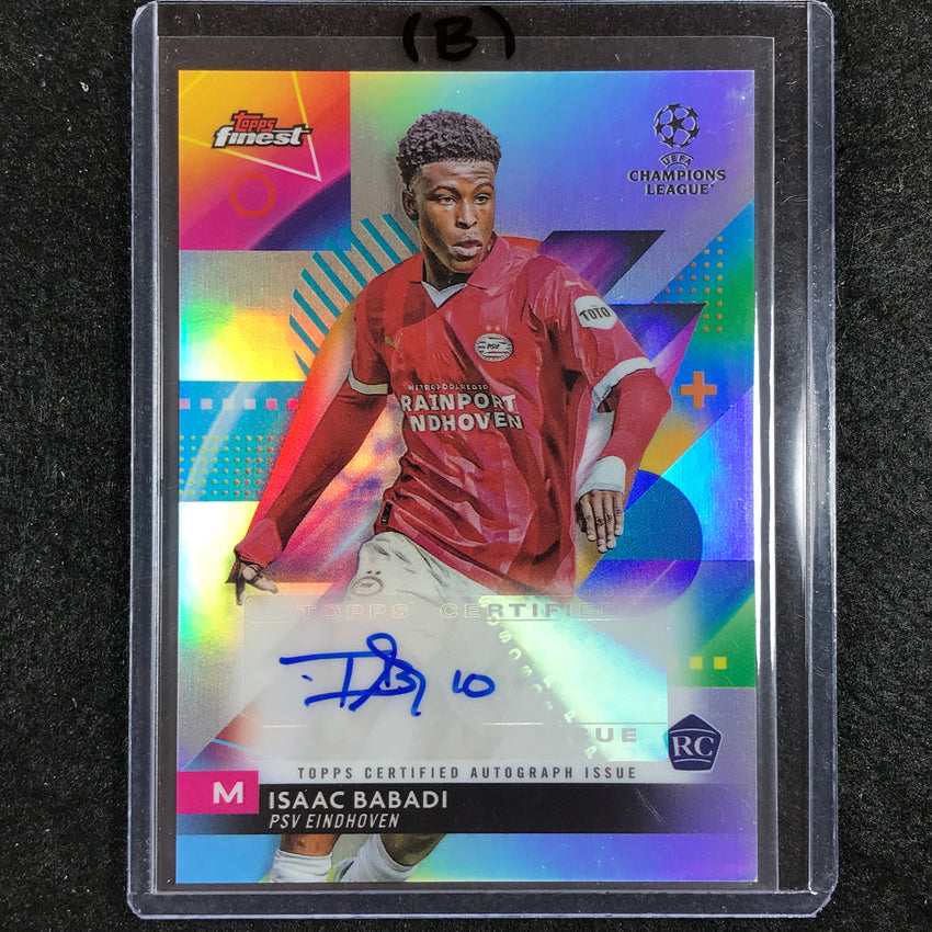 2023-24 UEFA Club Comp Finest ISAAC BABADI Base Rookie Auto #IB (B)