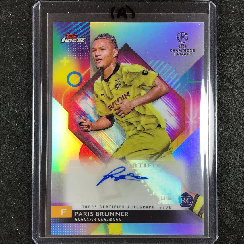 2023-24 UEFA Club Comp Finest PARIS BRUNNER Base Rookie Auto No. PB (A)