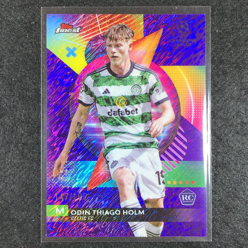 2023-24 UEFA Club Comp Finest ODIN THIAGO HOLM Rookie Purple Shimmer 147/199