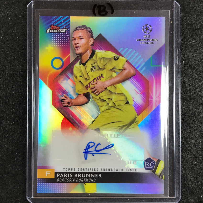 2023-24 UEFA Club Comp Finest PARIS BRUNNER Base Rookie Auto No. PB (B)