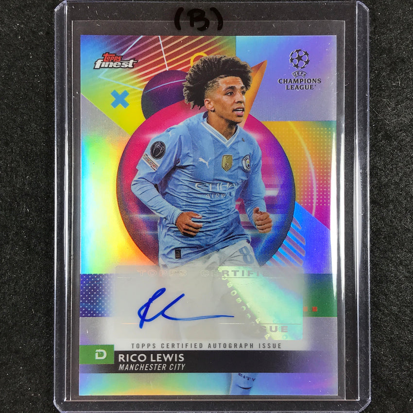 2023-24 UEFA Club Comp Finest RICO LEWIS Base Auto No. RC (B)