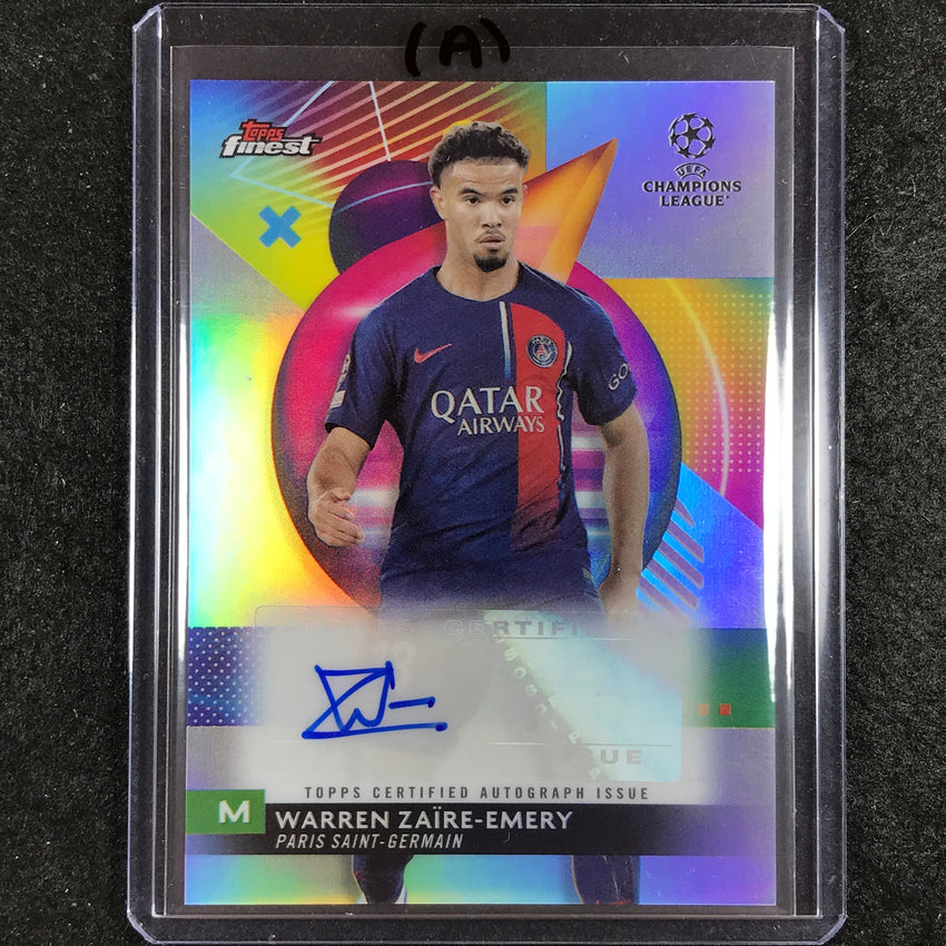 2023-24 UEFA Club Comp Finest WARREN ZAIRE-EMERY Base Auto #WZ (A)
