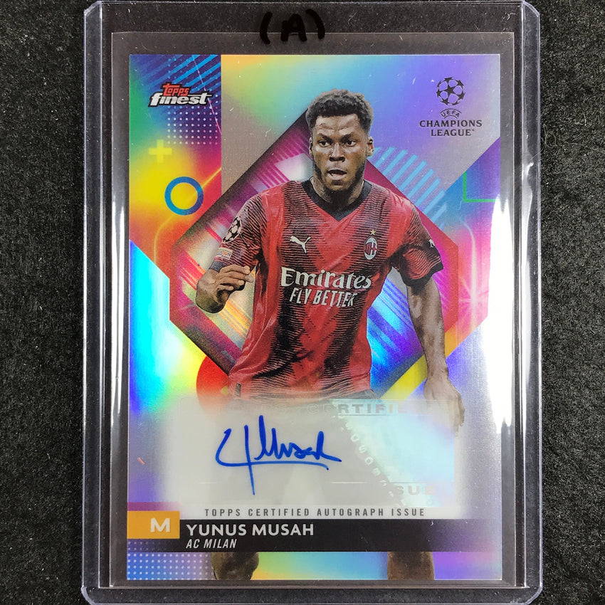 2023-24 UEFA Club Comp Finest YUNUS MUSAH Base Auto No. YM (A)