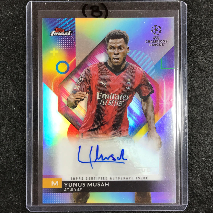 2023-24 UEFA Club Comp Finest YUNUS MUSAH Base Auto No. YM (B)