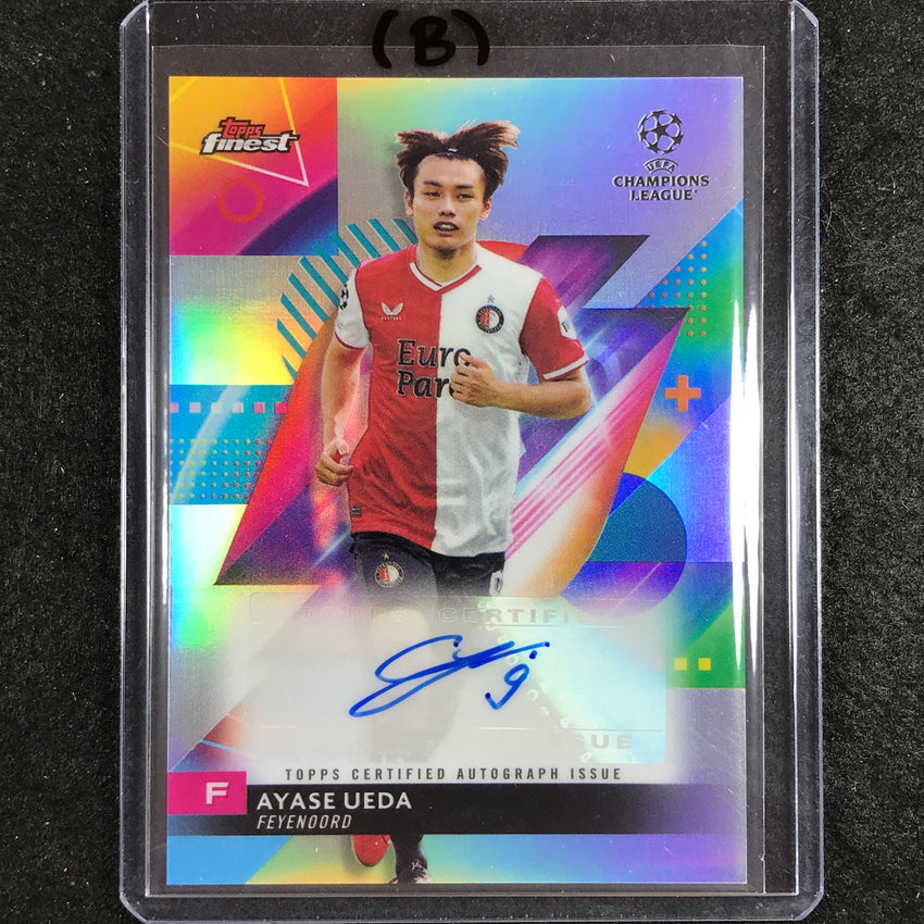 2023-24 UEFA Club Comp Finest AYASE UEDA Base Auto #AU (B)