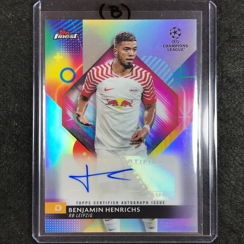 2023-24 UEFA Club Comp Finest BENJAMIN HENRICHS Base Auto #BH (B)