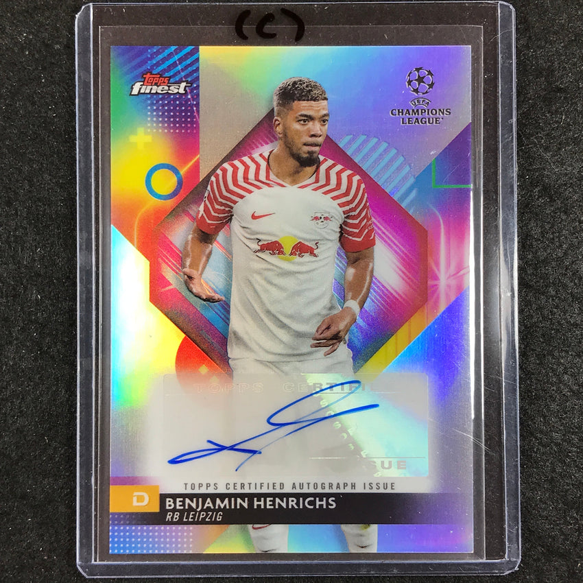 2023-24 UEFA Club Comp Finest BENJAMIN HENRICHS Base Auto #BH (C)