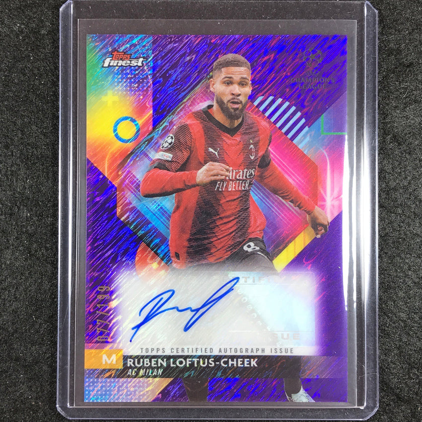 2023-24 UEFA Club Comp Finest RUBEN LOFTUS-CHEEK Base Auto Purple 77/199